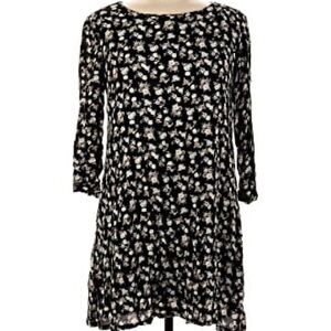 Forever 21 Flower Print Babydoll Dress: Medium